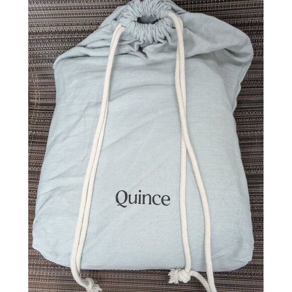 Quince 100% European Linen Duvet Cover 2PC Set Color Mist Size Twin -NEW- - Picture 1 of 7